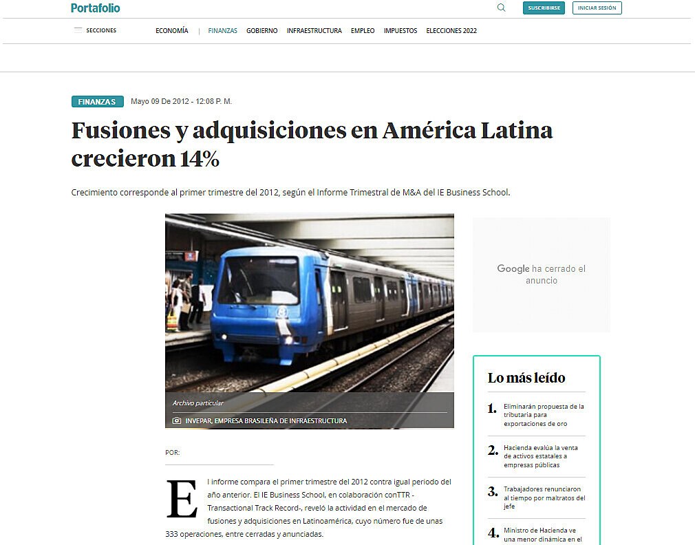 Fusiones y adquisiciones en América Latina crecieron 14%
